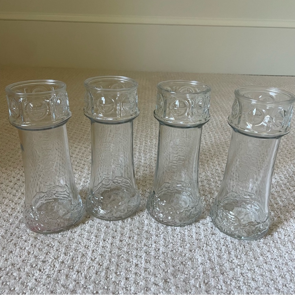 LOT OF 4 VINTAGE RED LOBSTER RESTAURANT LIGHTHOUSE DRINKING GLASS VTG DINER